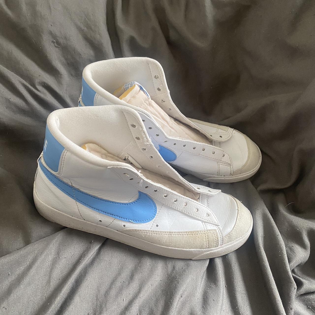 black blue nike high tops