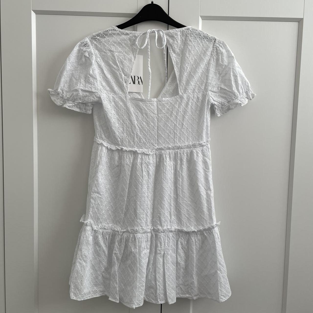 Zara Women's White Dress Depop