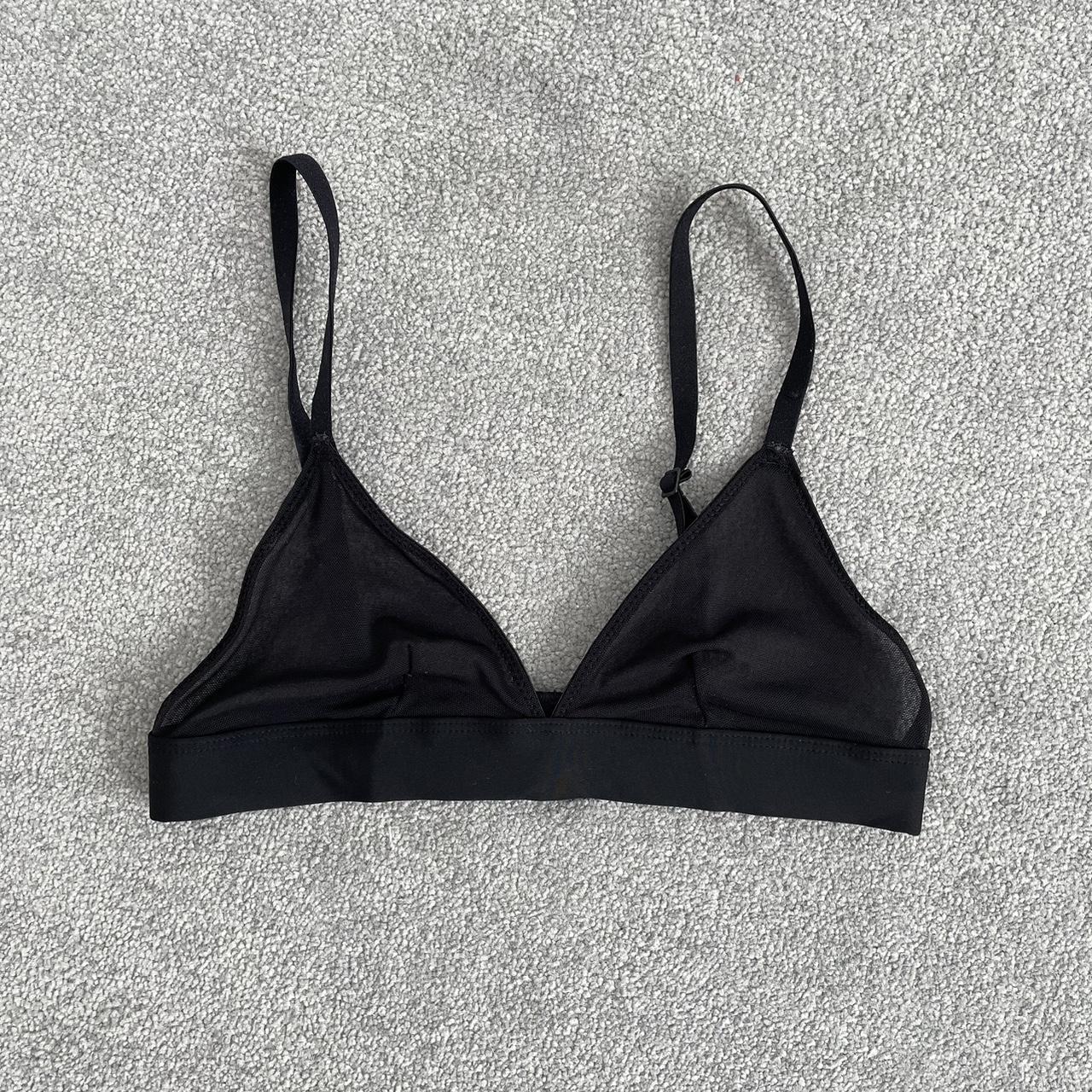 Primark black sheer mesh bralette Size XS Never... - Depop