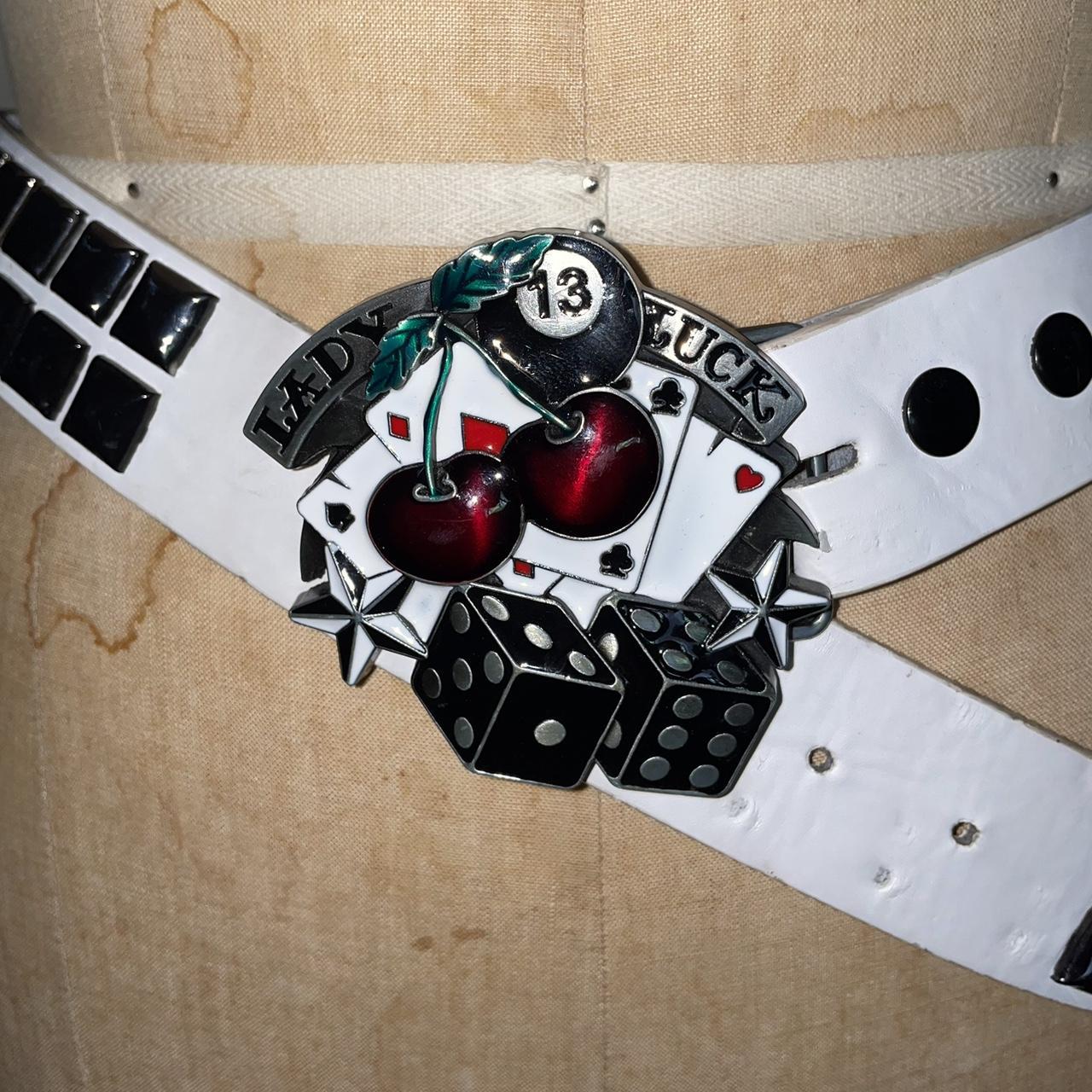Studded Lady Luck belt y2k skater belts emo Depop