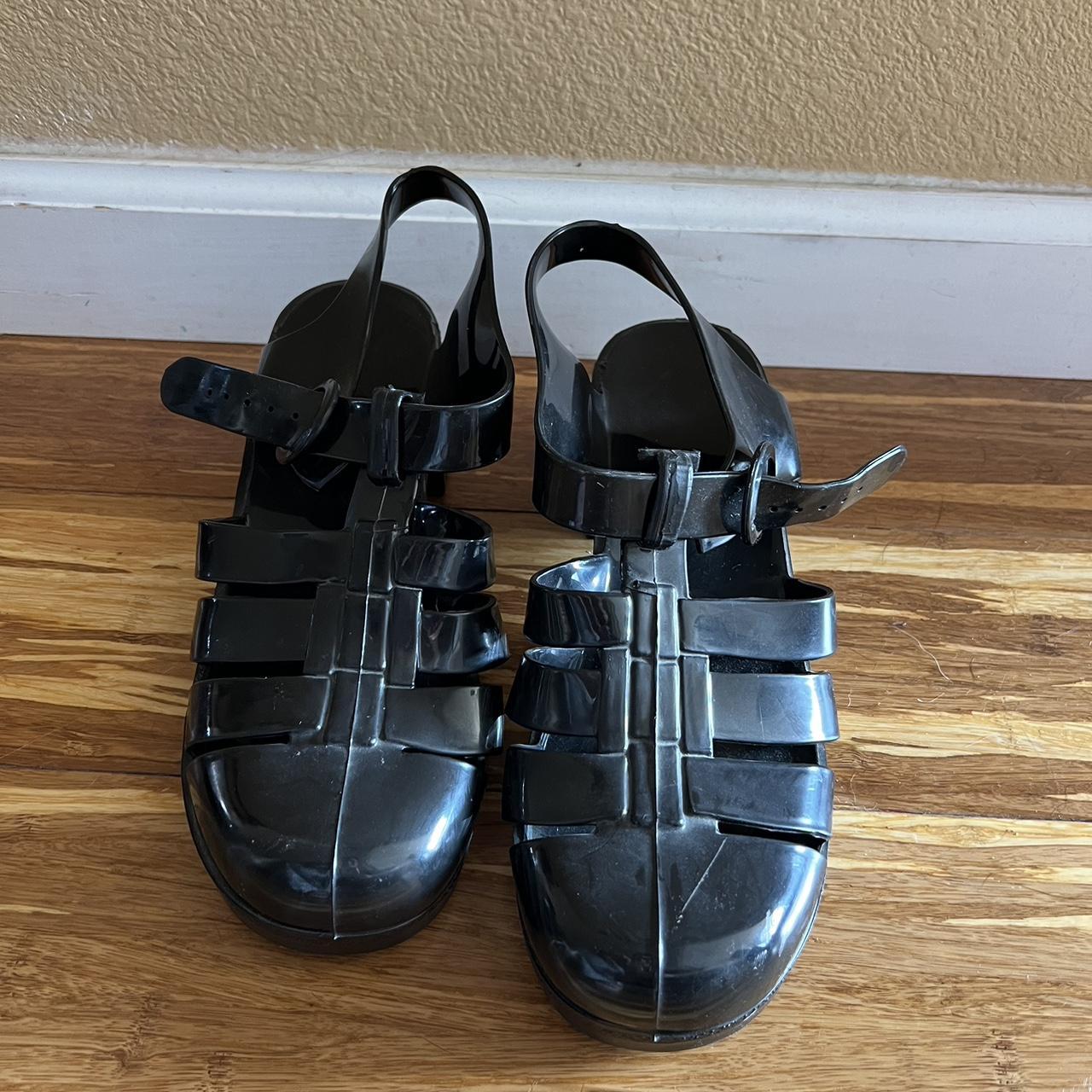Iconic black jelly sandals from American