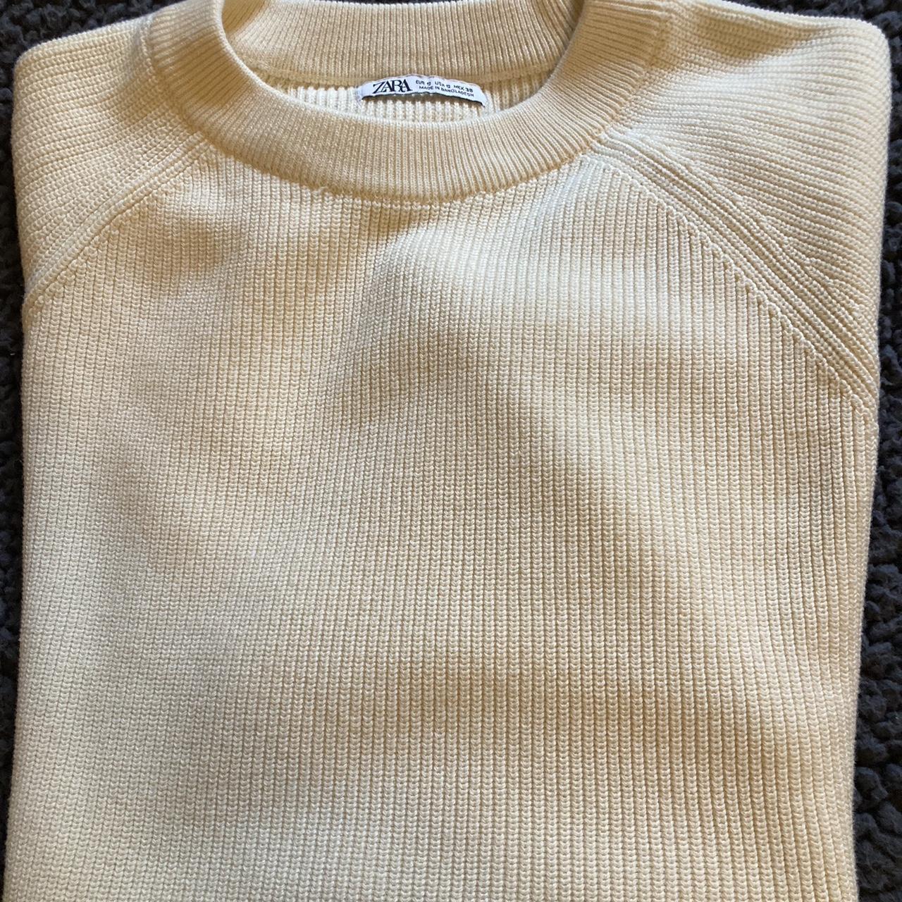 Cream/Beige Zara Sweater Never worn Brand new Size S - Depop