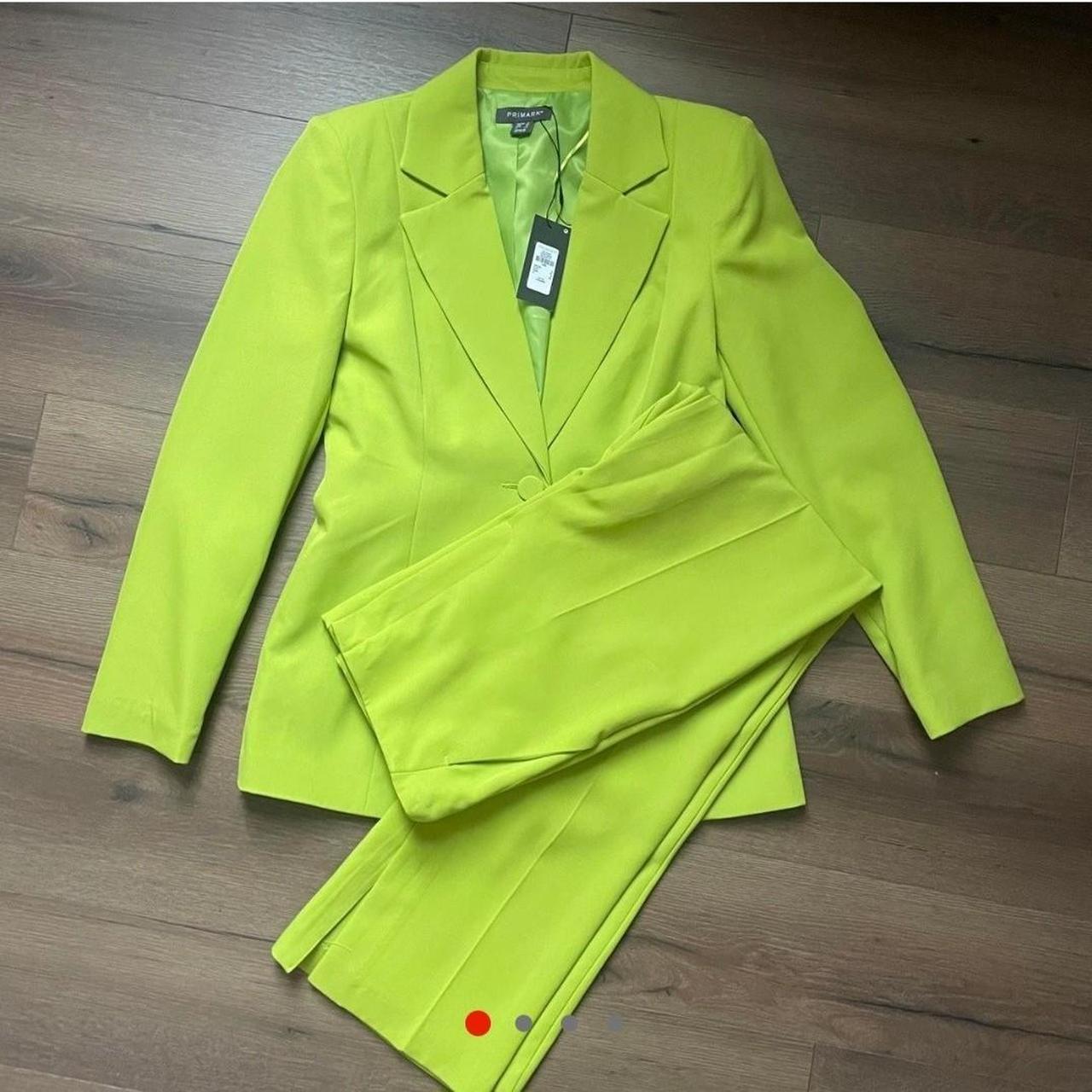 Primark lime green blazer & trousers coord... Depop