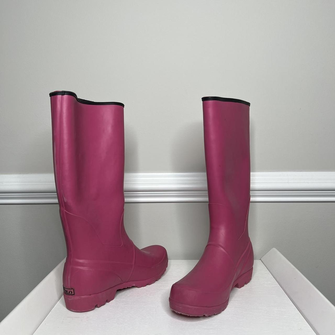 Ralph lauren pink rain sales boots