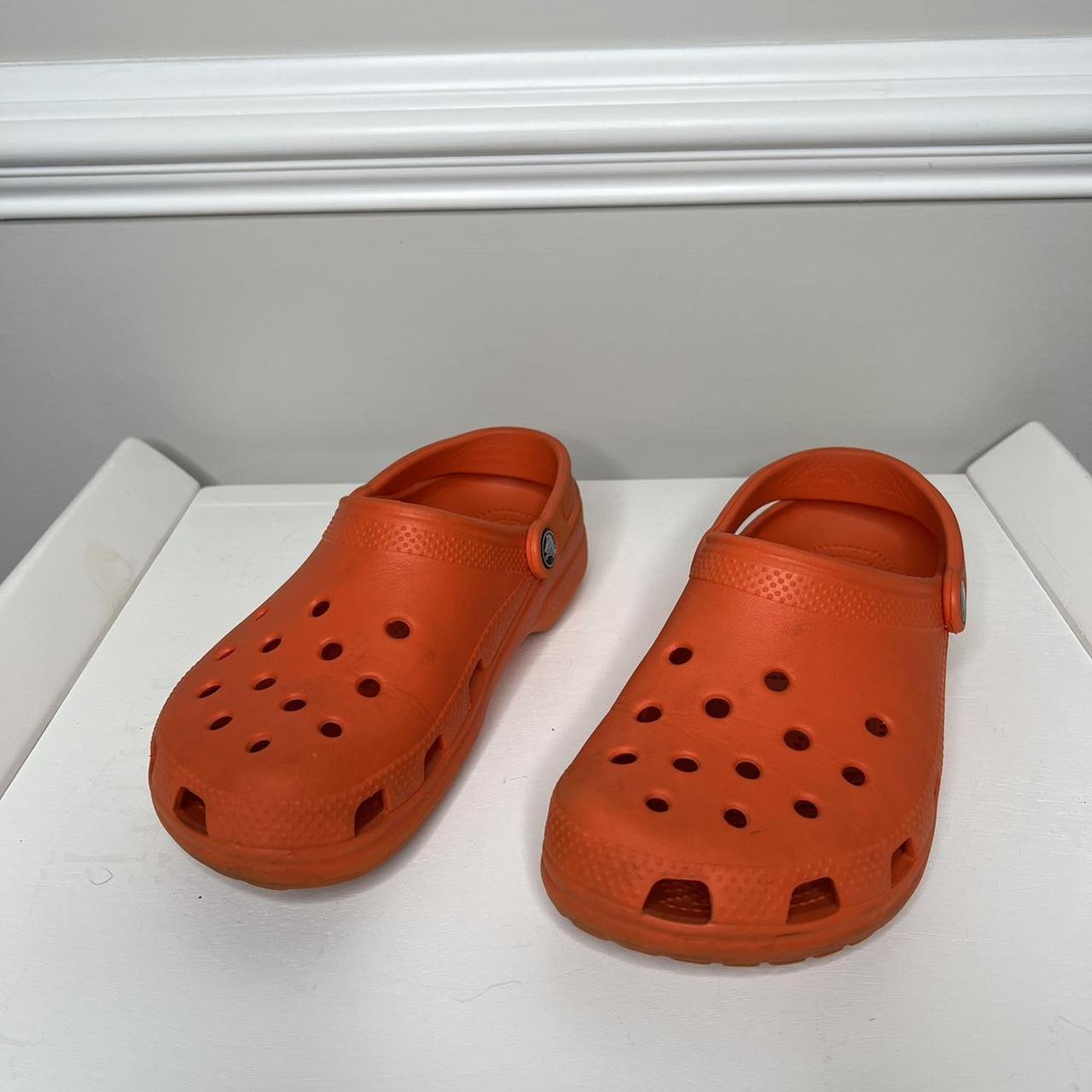 CROCS Orange Clogs Size: US W 8 M 6 US Shipping... - Depop