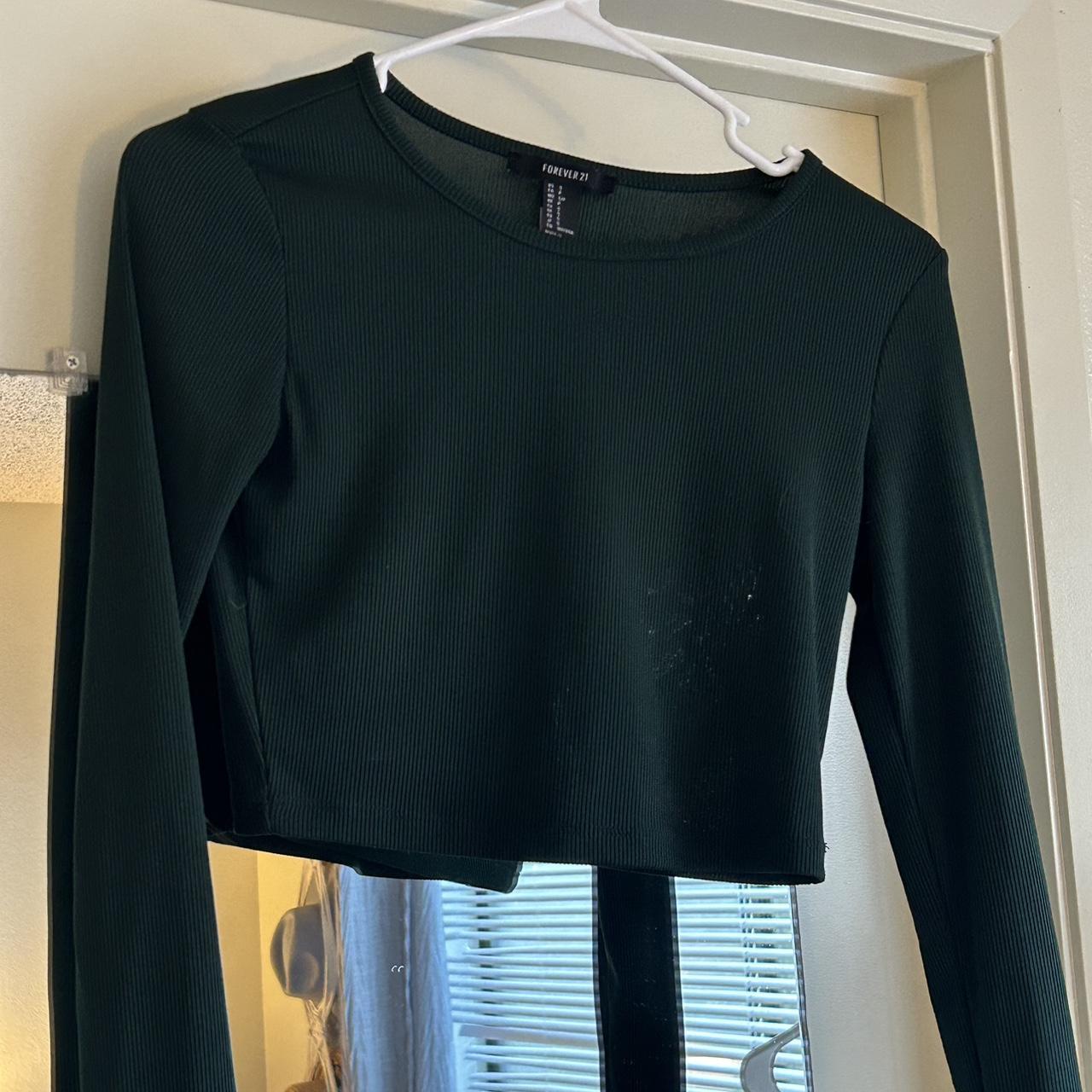 Forever 21 Forest green long sleeve Size small - Depop