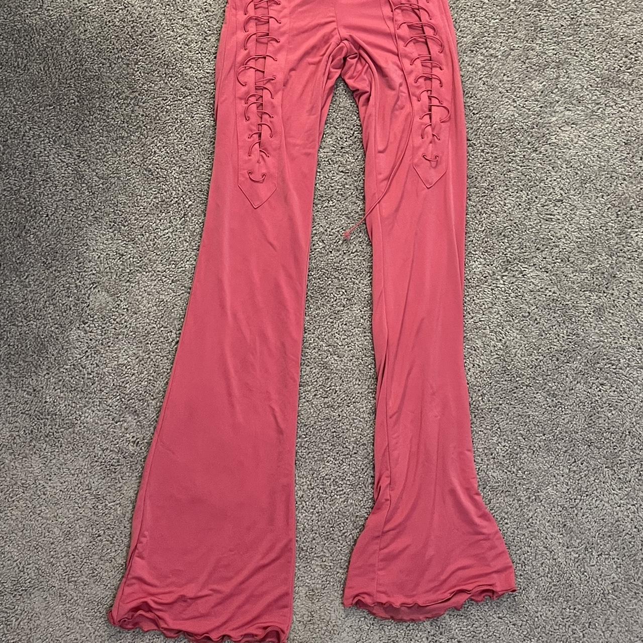 iamgia pink lace up pants 🎀 fits XS/S worn once,... - Depop