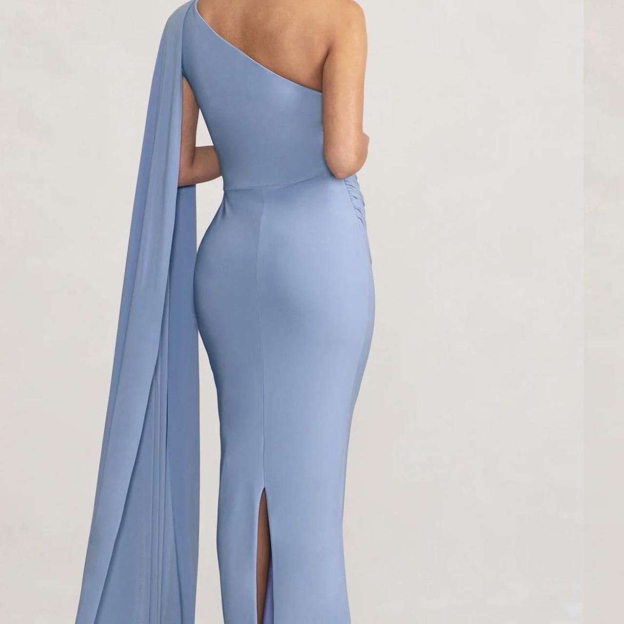 Maternity Club L maternity dress pale blue, cape... Depop