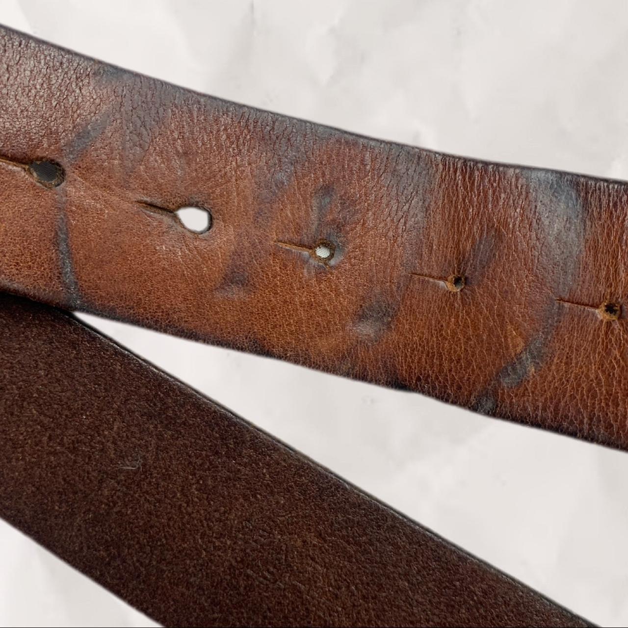 diesel brown leather belt
