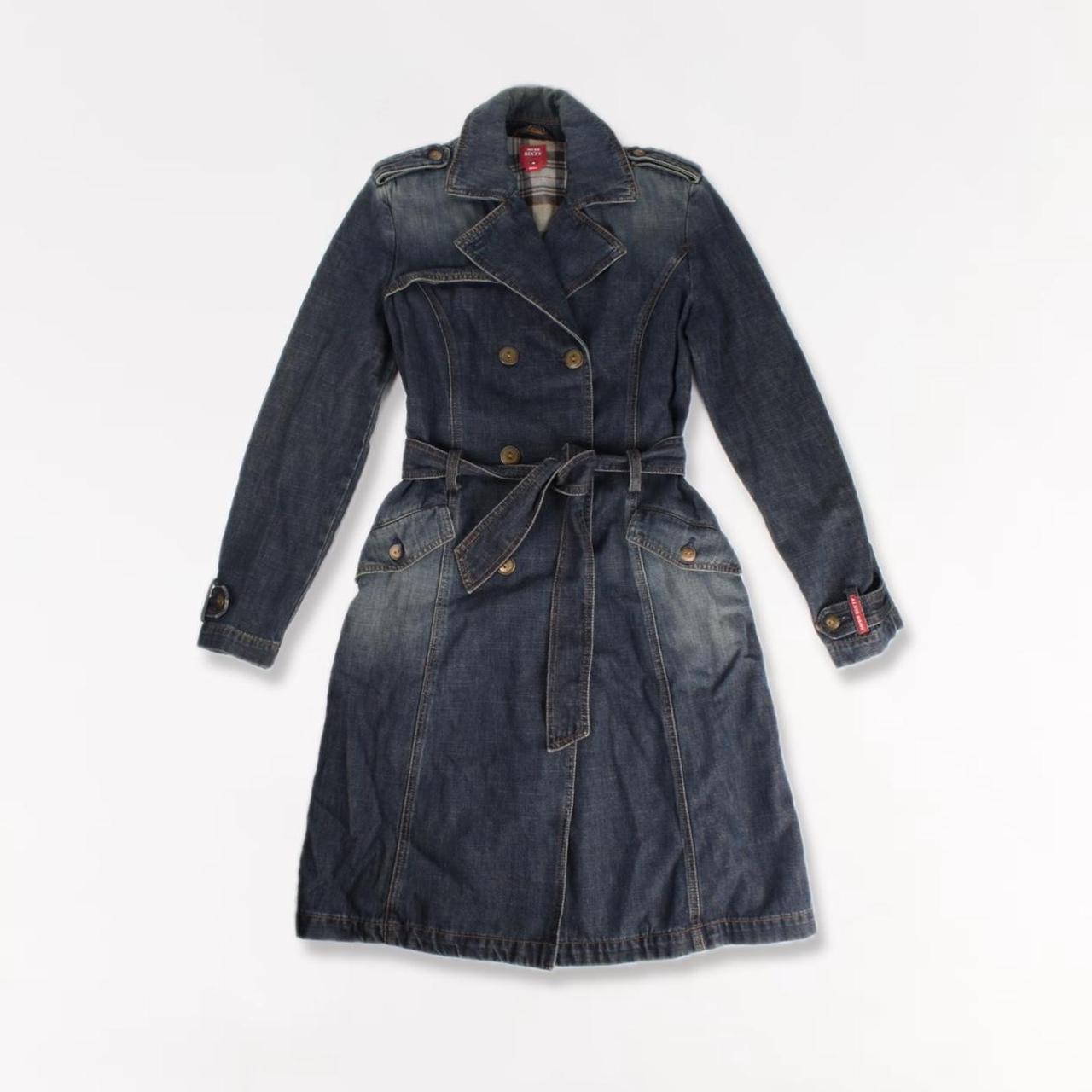 Denim Miss 60 Coat Vintage Miss Sixty Denim Trench Coat Blue