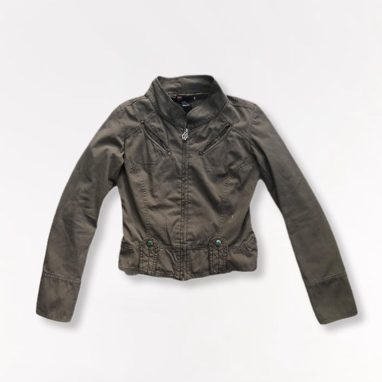 Vintage Diesel denim and corduroy moto jacket Y2K | Depop