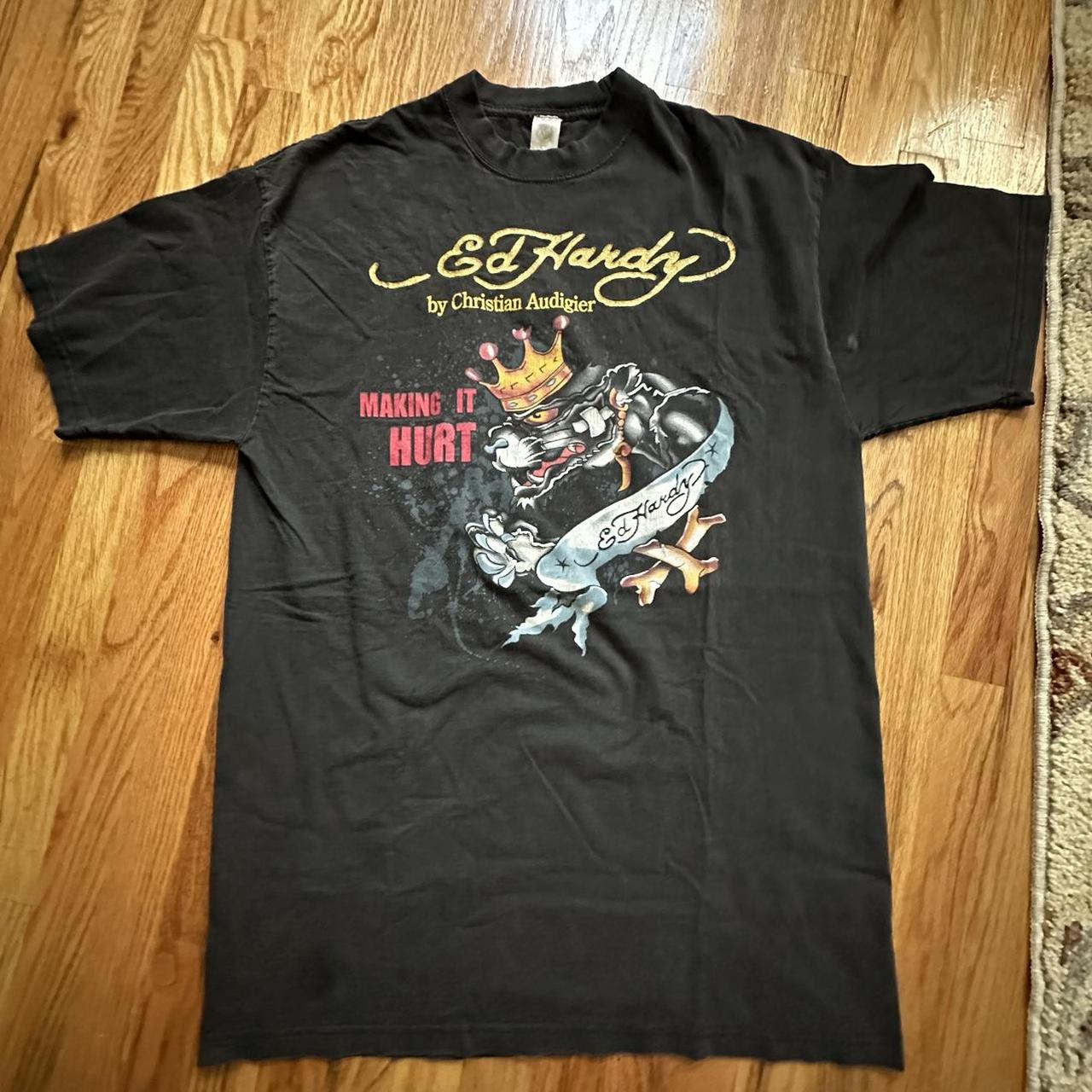 Ed Hardy Shirt -Near perfect condition, barely any... - Depop