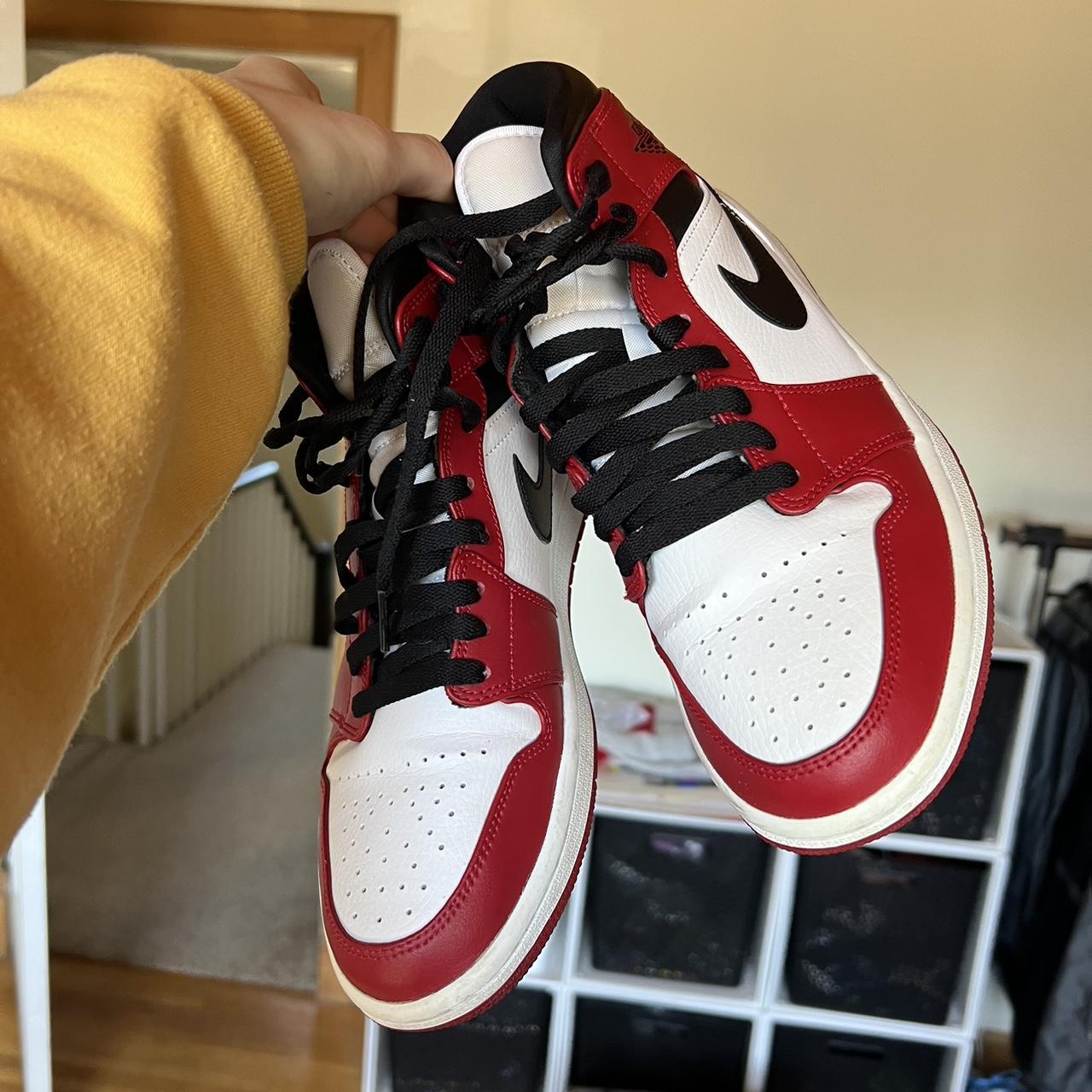 mens red black jordans