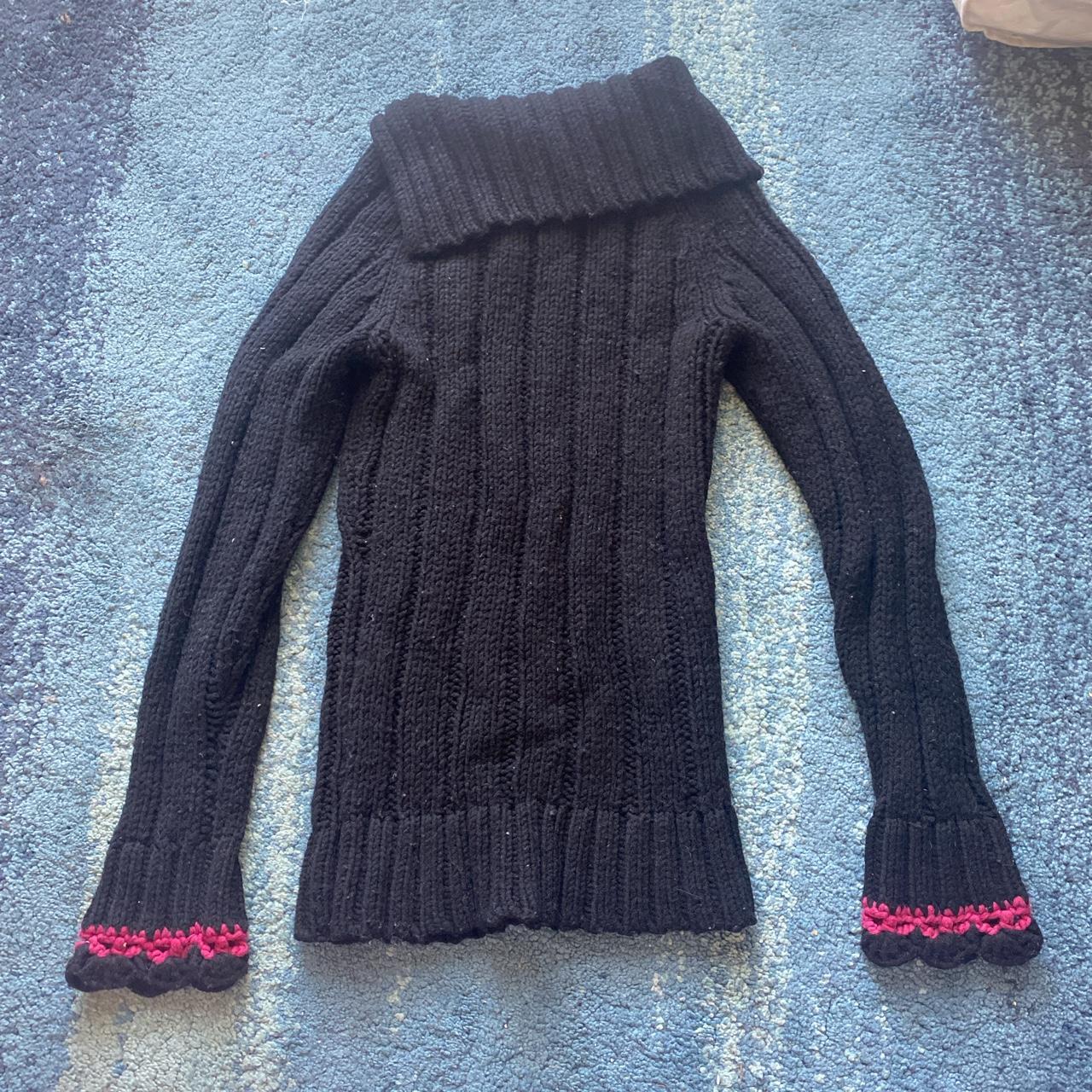 Guess Women's Black and Pink Jumper (2)