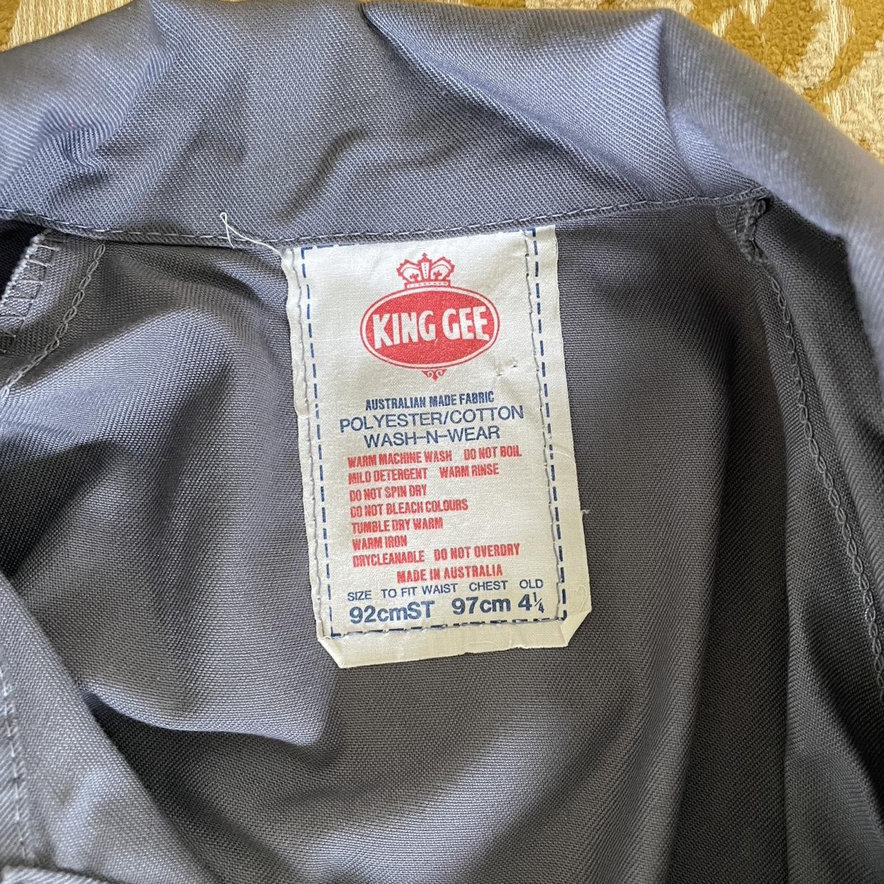 Grey king gee painters overalls / boiler suit /... - Depop