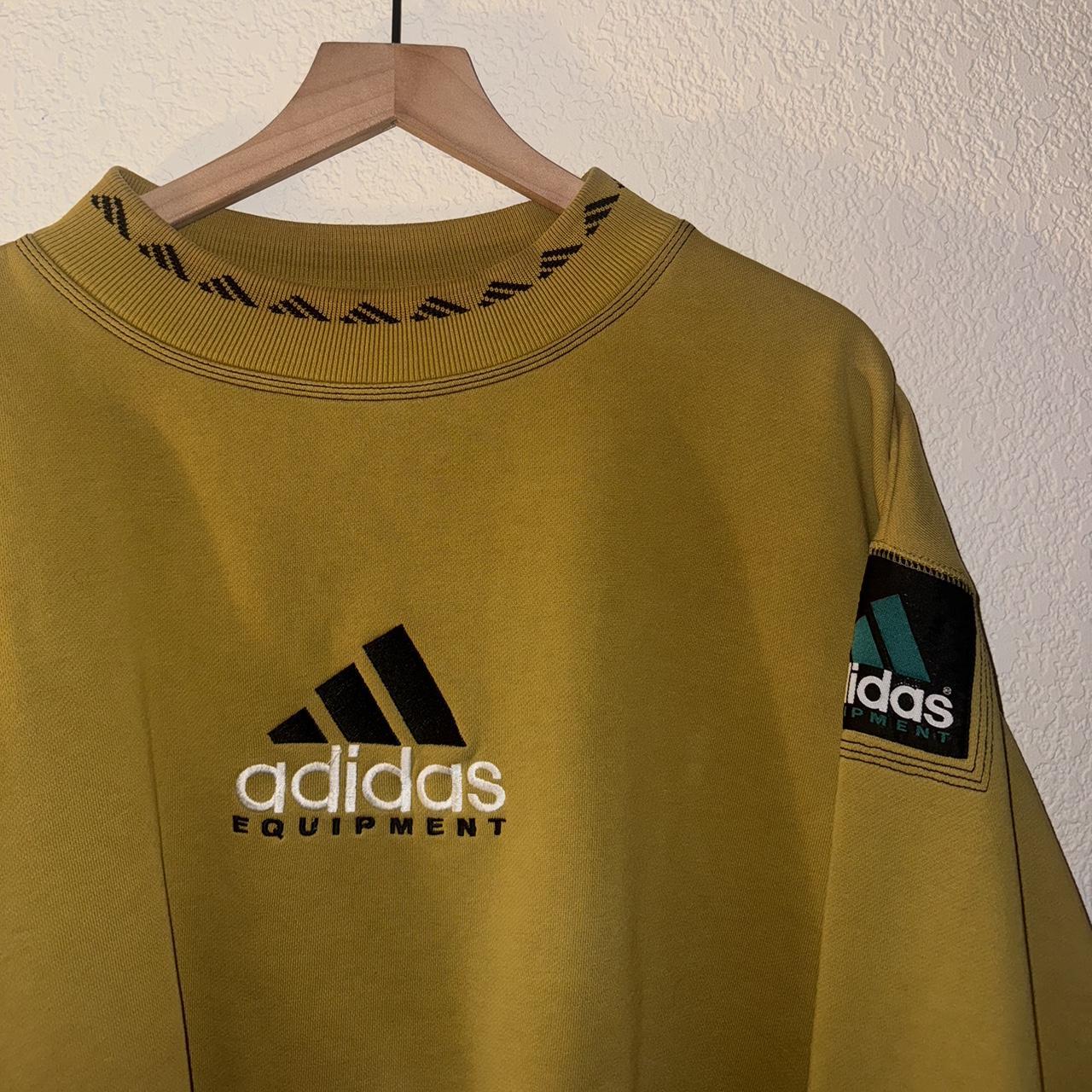 ✅90s 復刻 adidas EQUIPMENT mock neck sweat Vintage 90s Adidas Equipment Mock Neck Crewneck | Depop