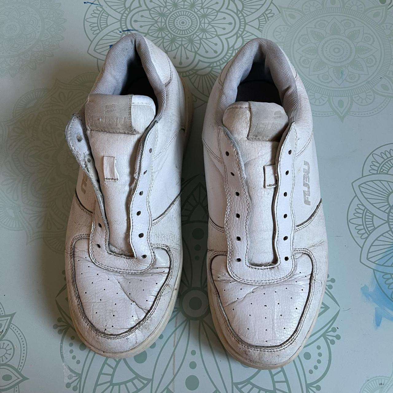 90s FUBU white sneakers - well used - no laces -... - Depop