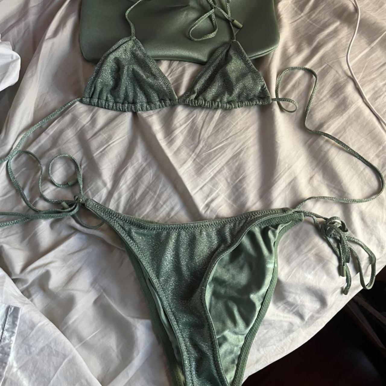 Triangl Women's Green Bikinis-and-tankini-sets | Depop