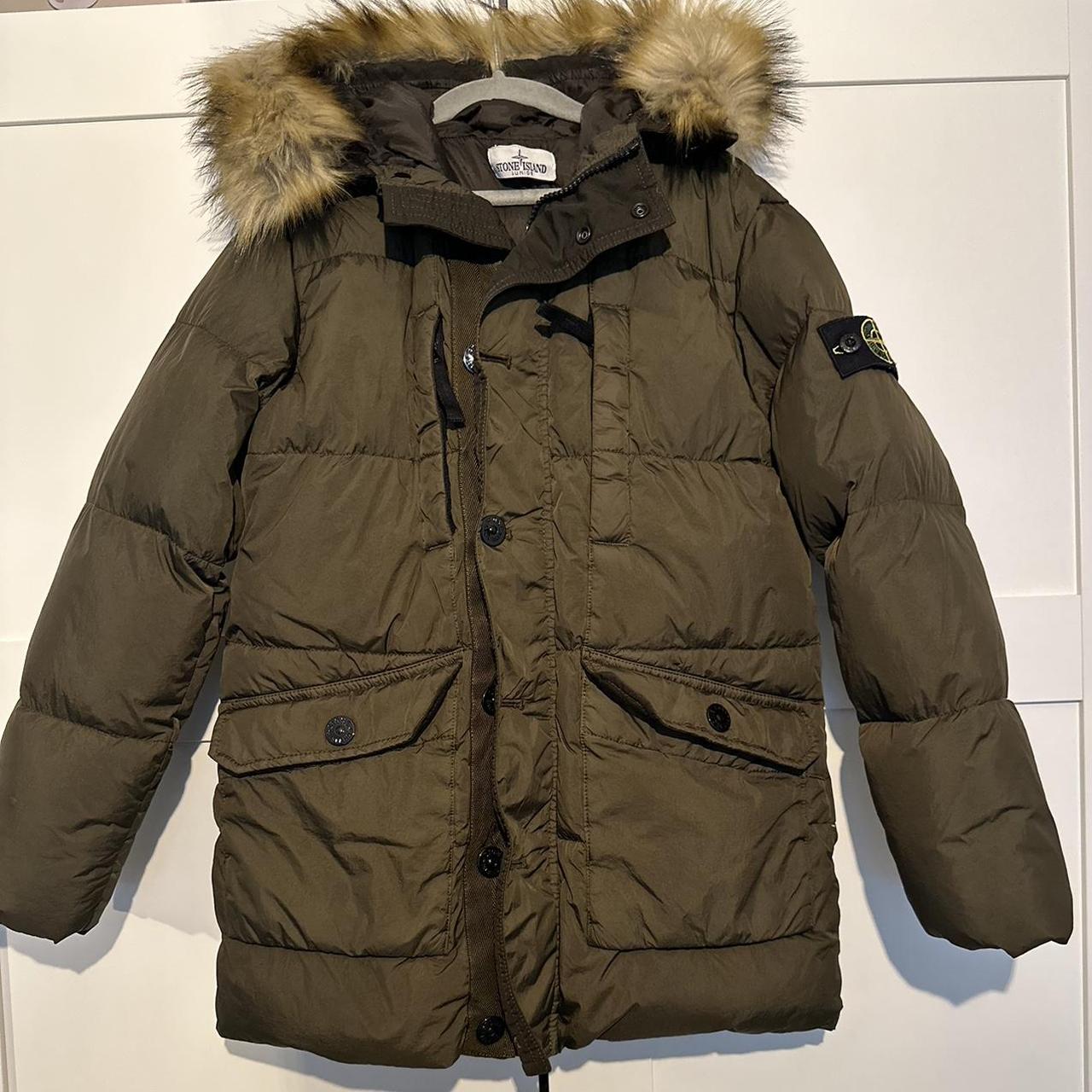 Stone Island Coat. Junior boys down jacket, age 10... - Depop