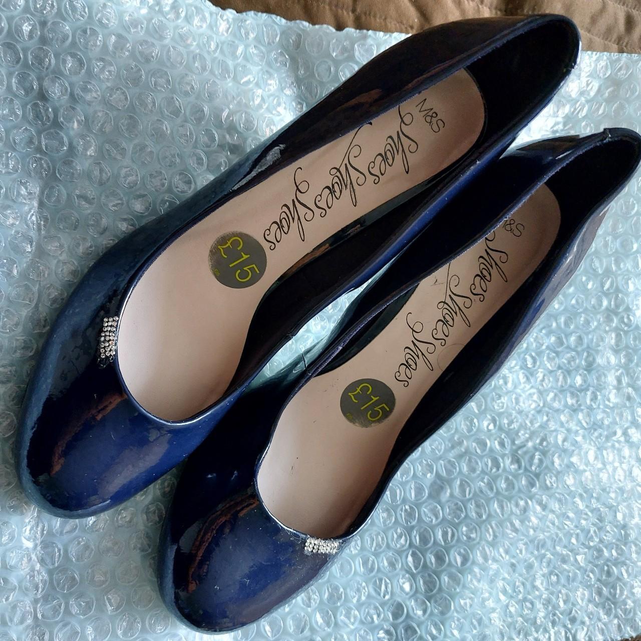 Navy court heels size 1/2 Marks and Spencer Depop