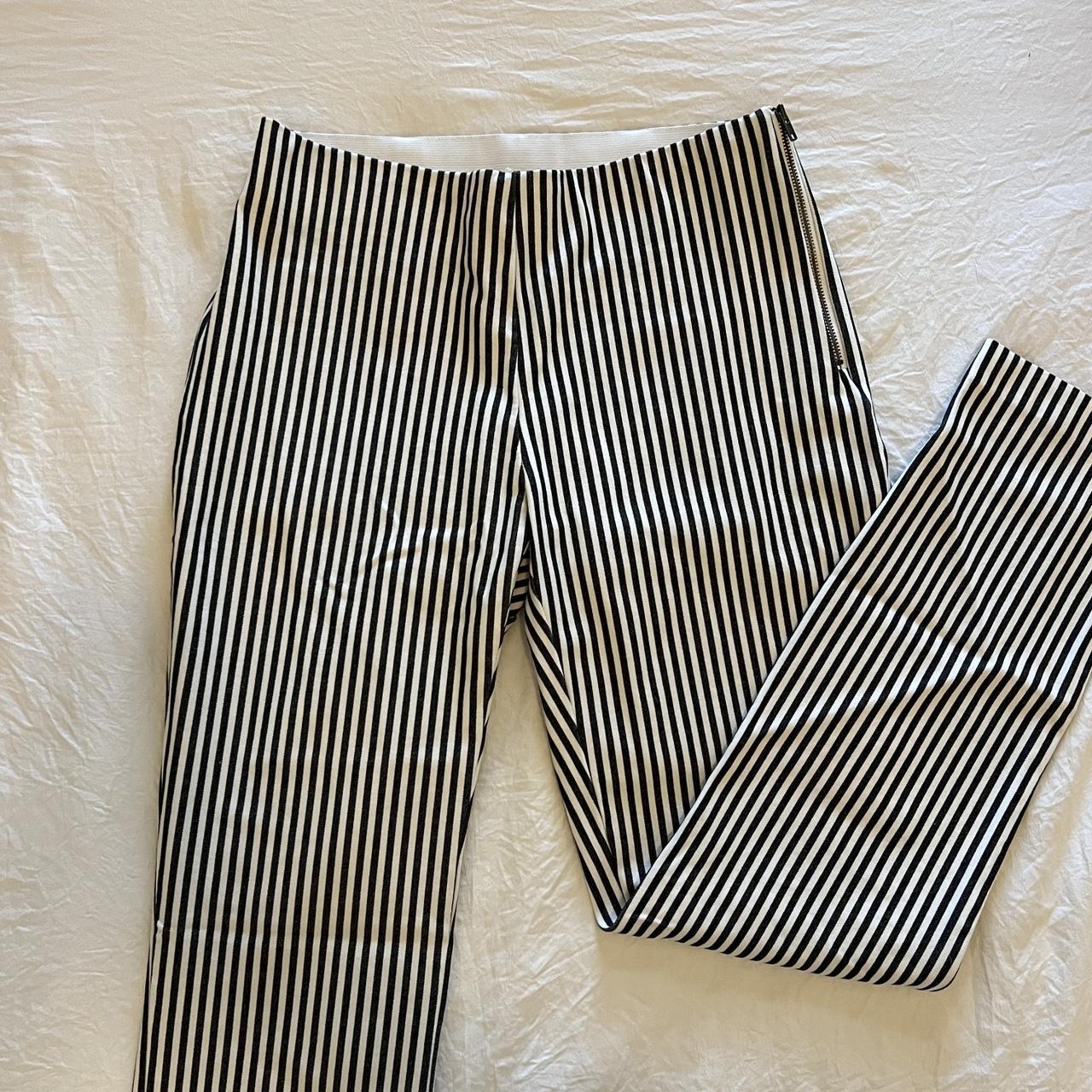 Vertical striped outlet trousers