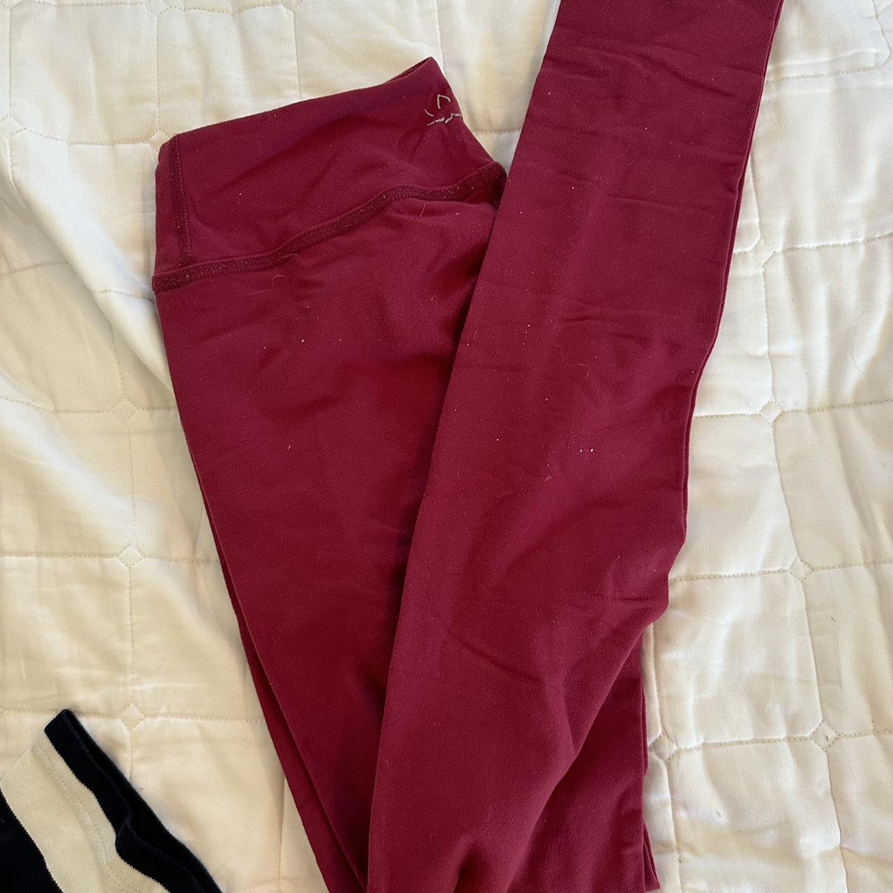 Burgundy beyond yoga leggings Depop