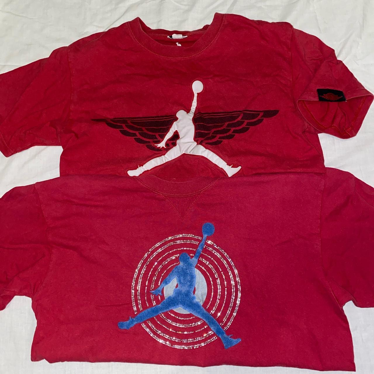 2x vintage 00s air Jordan t shirts Both in red... Depop