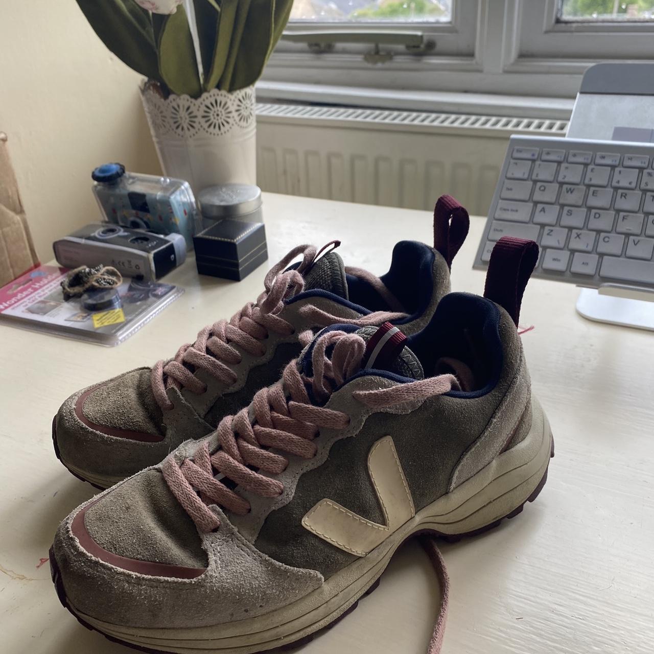 veja sneakers pink and green