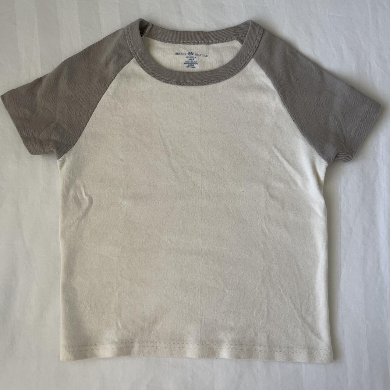 Brandy Melville Grey And Black Baby Tee Baseball Tee Size undefined - $17 -  From lusty