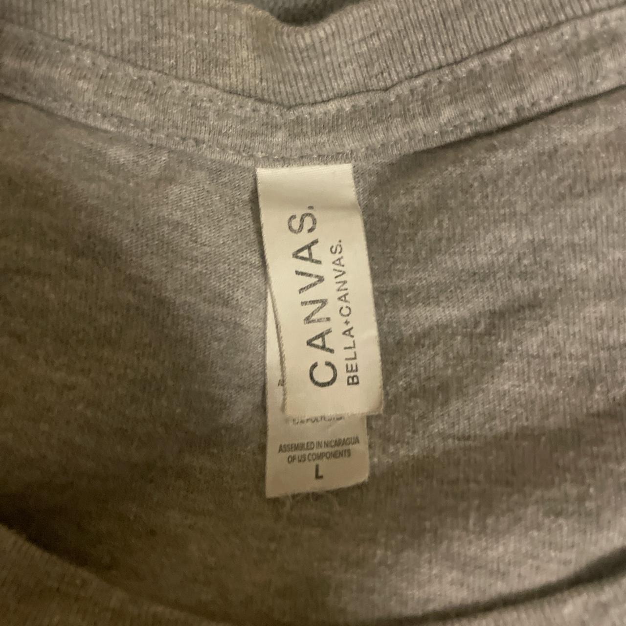 Bella+Canvas Men's Grey and Black T-shirt | Depop