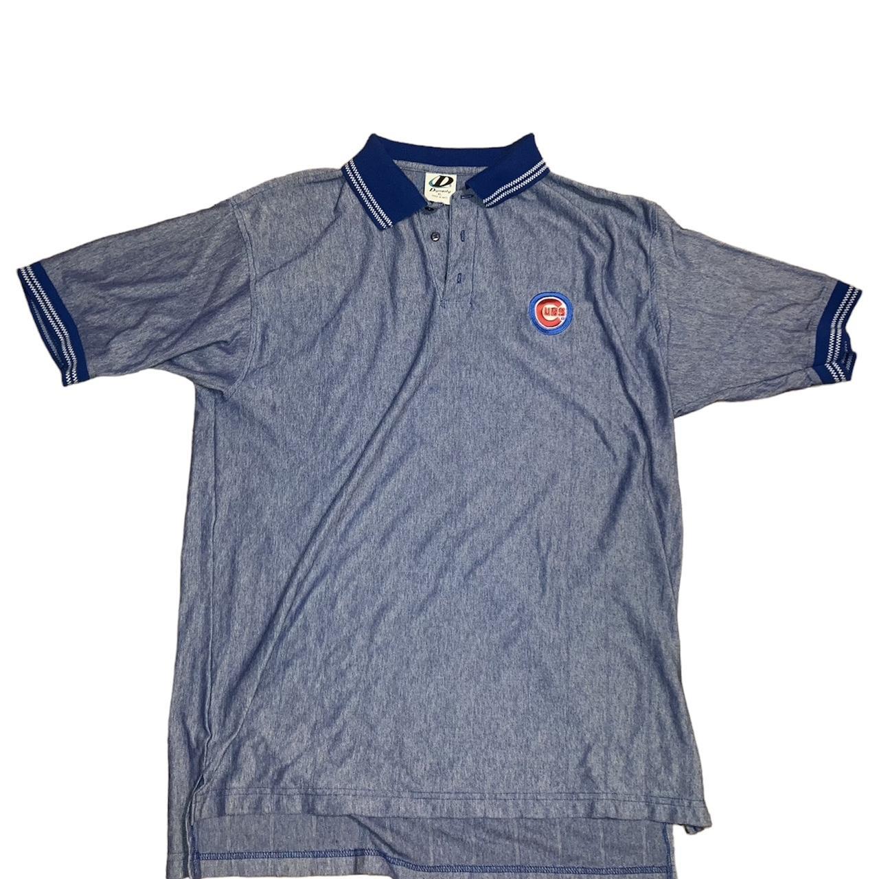 Medium, Vintage Antigua Polo Shirt with Chicago Cubs - Depop