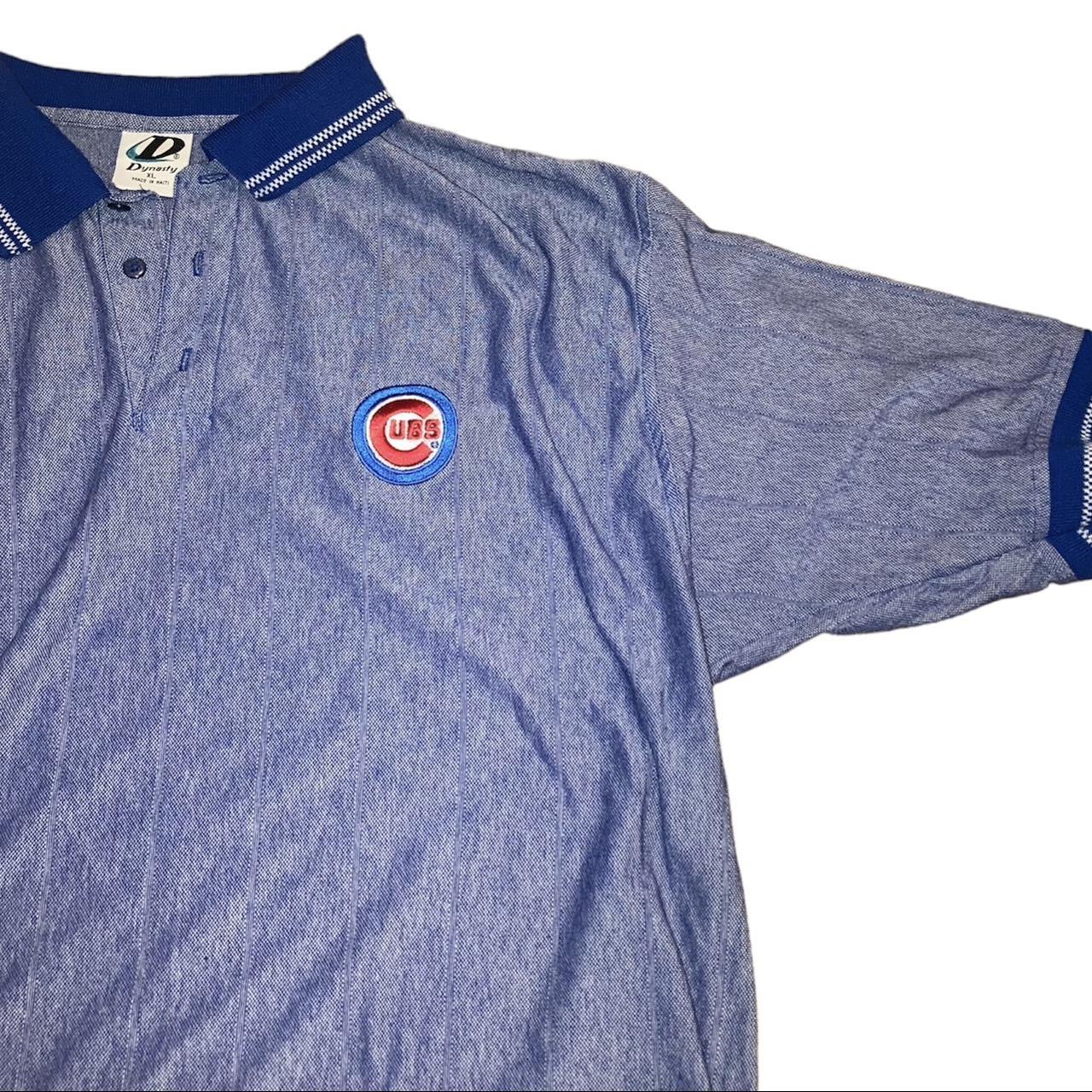 Medium, Vintage Antigua Polo Shirt with Chicago Cubs - Depop