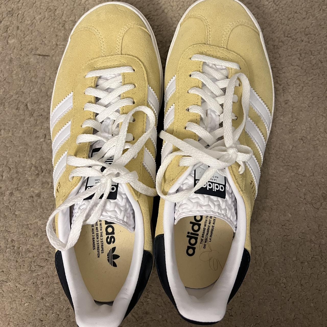 adidas gazelle bold shoes, size 8 originally bought... - Depop