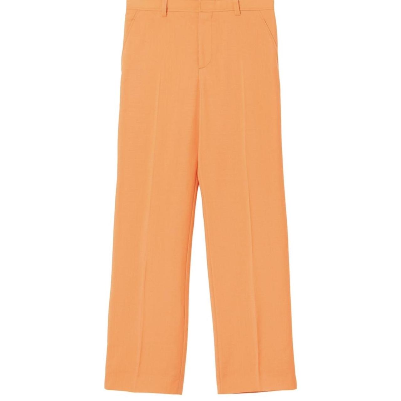 Mohair Wool Wide Leg Trousers (Amber
