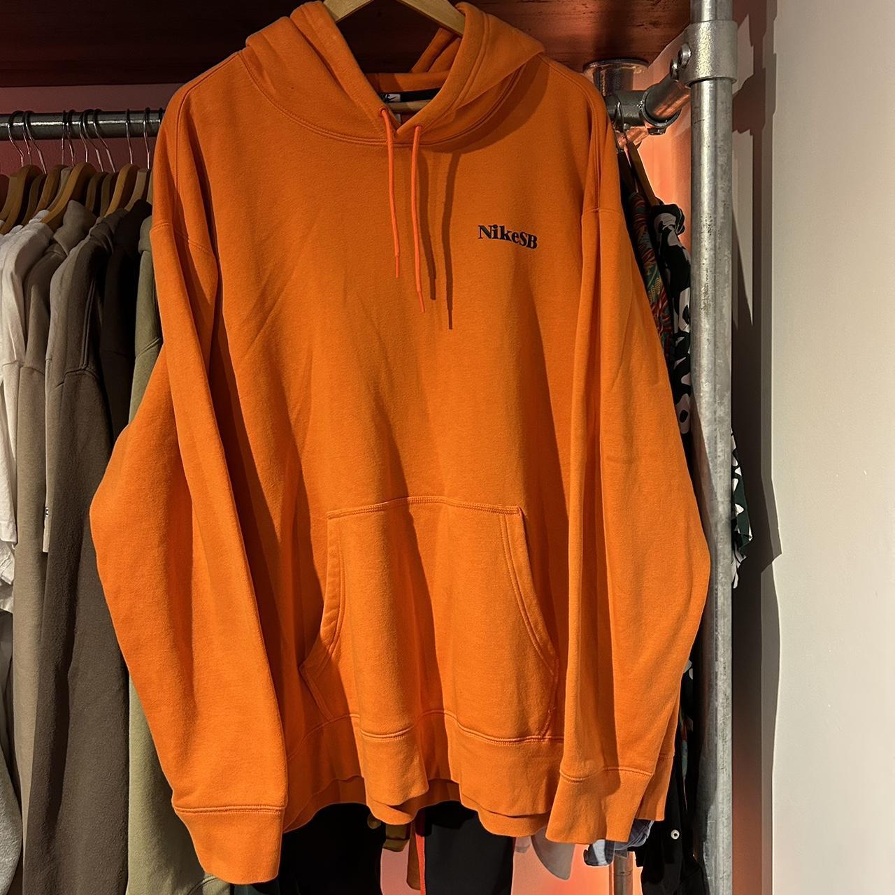 Nike neon best sale orange hoodie