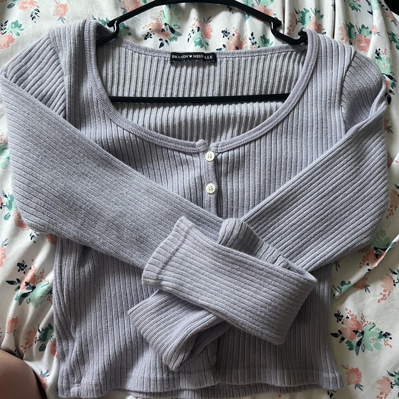 REPOP 🩵 brandy melville lilac zelly long sleeve.... Depop