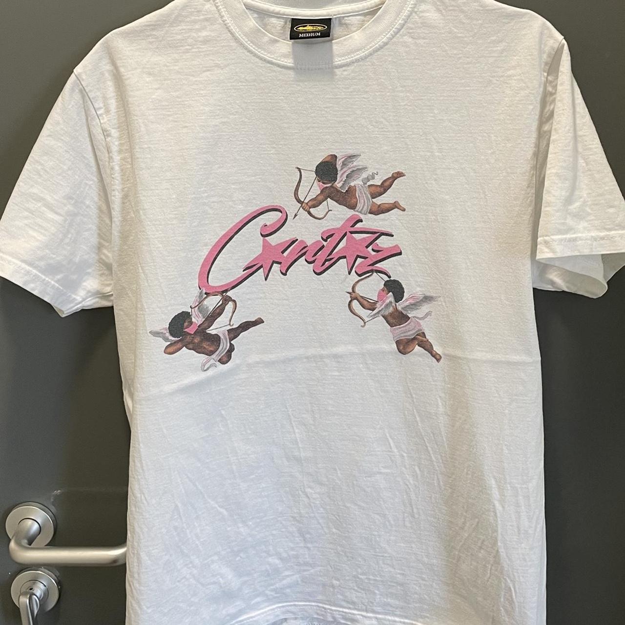 Corteiz Men S White And Pink T Shirt Depop