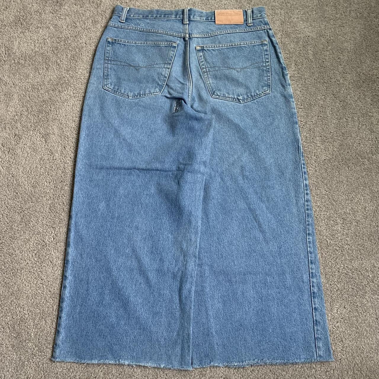 y2k Anchor Blue Huge Baggy Wide Leg Jeans 36 x 27 Depop