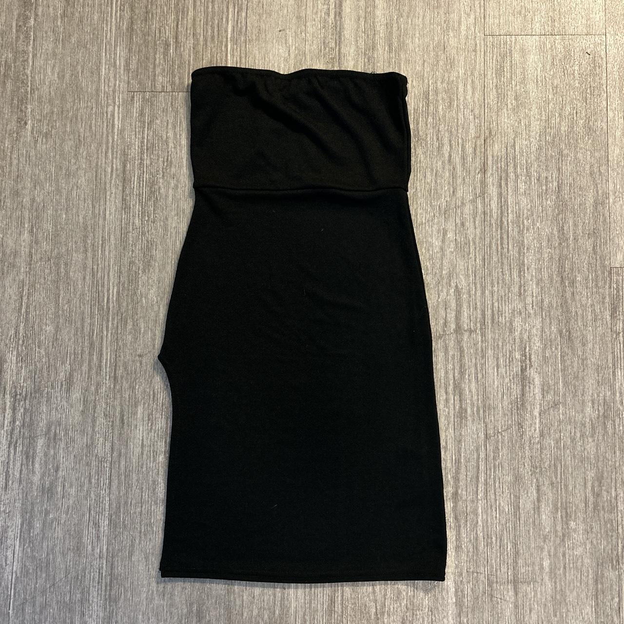 Black Jersey Bandeau Bodycon Dress