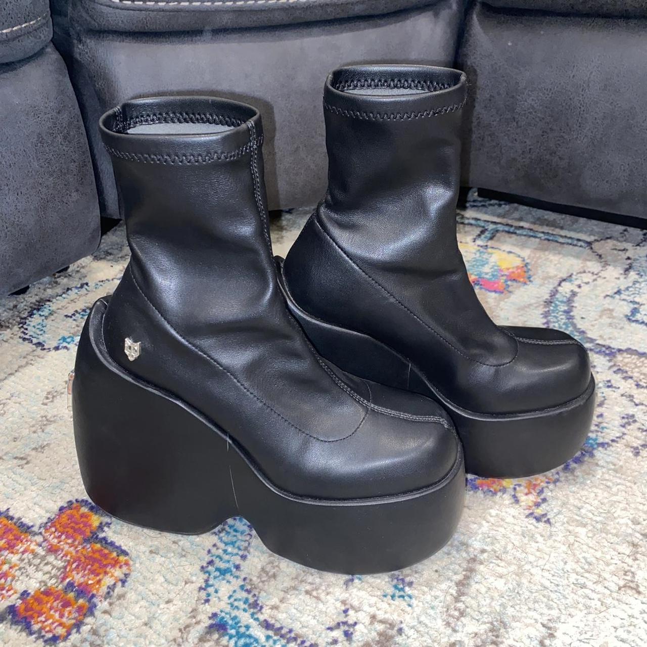 Mayhem Black Stretch Naked Wolfe Platform Boots Depop