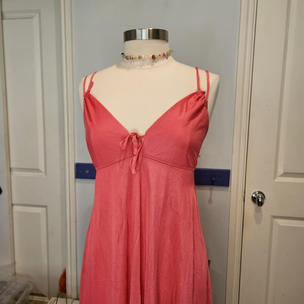 Rose Pink Maxi Dress Camisole slip dress in a cool... - Depop