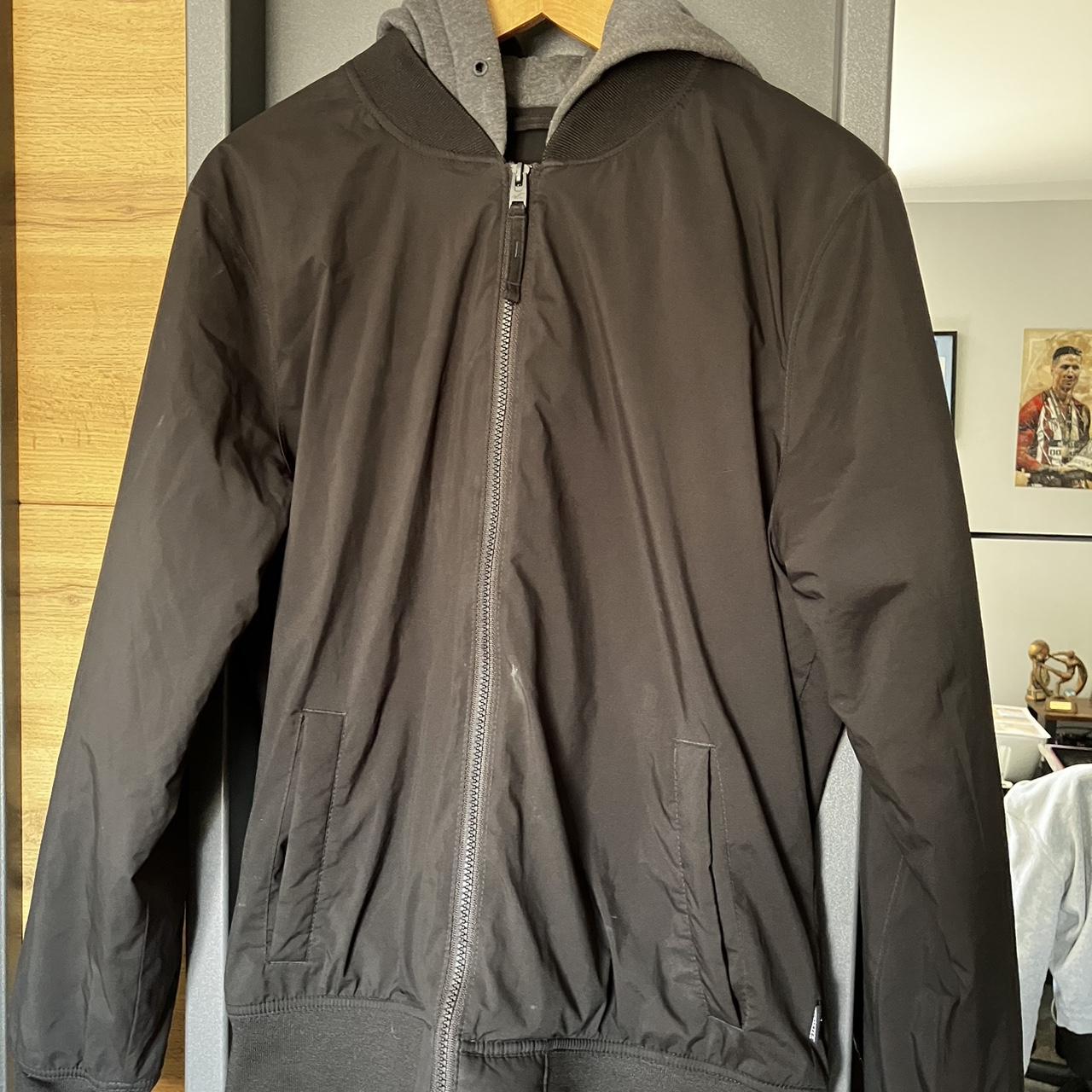 Black best sale hollister coat