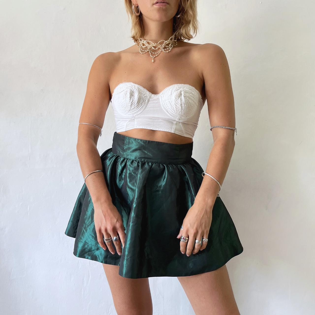 vintage 80s skater skirt coolest 1980s metallic