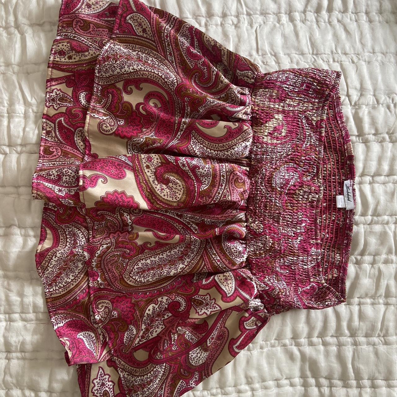 Women's Pink and White Skirt | Depop