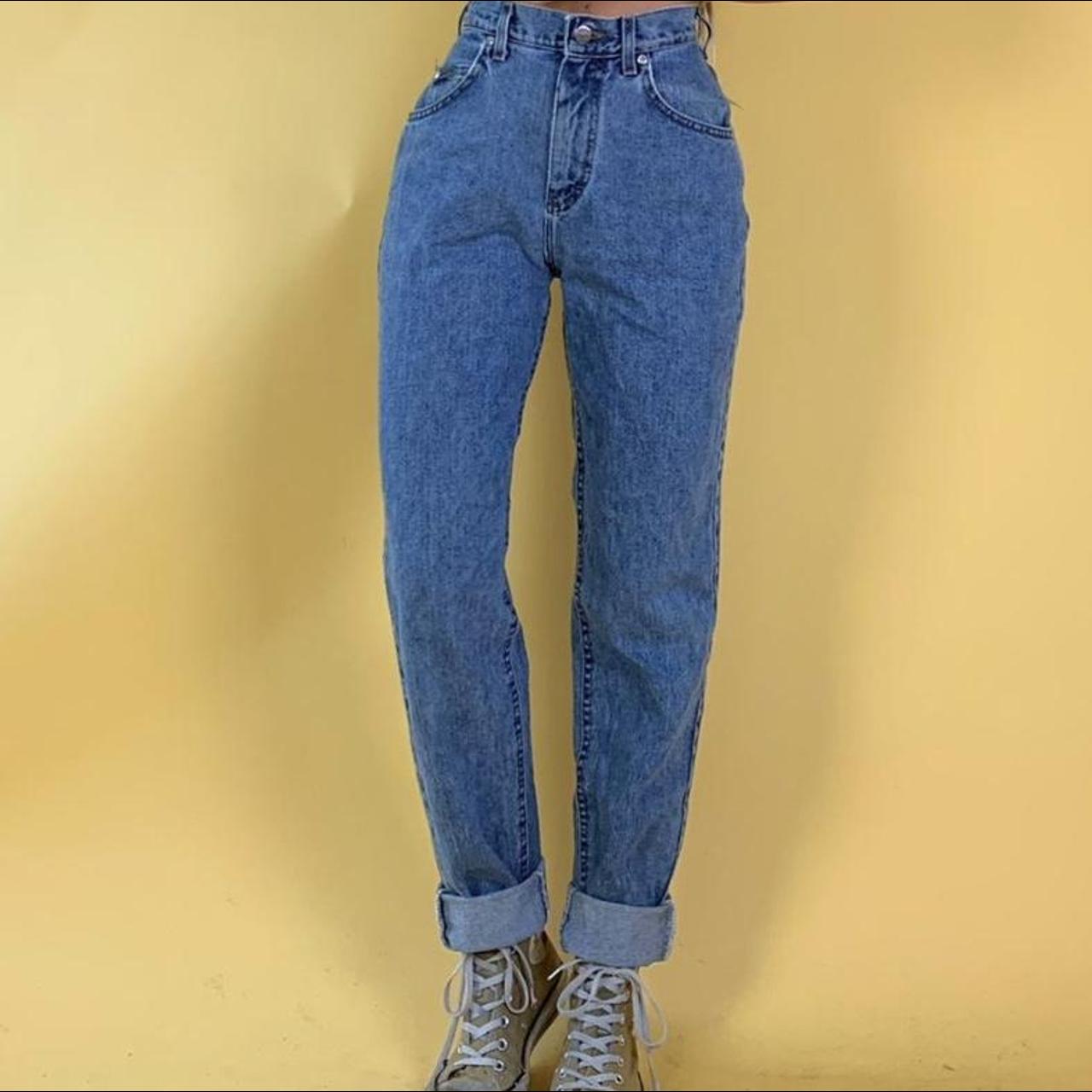 Vintage high waisted destress jeans High quality... - Depop