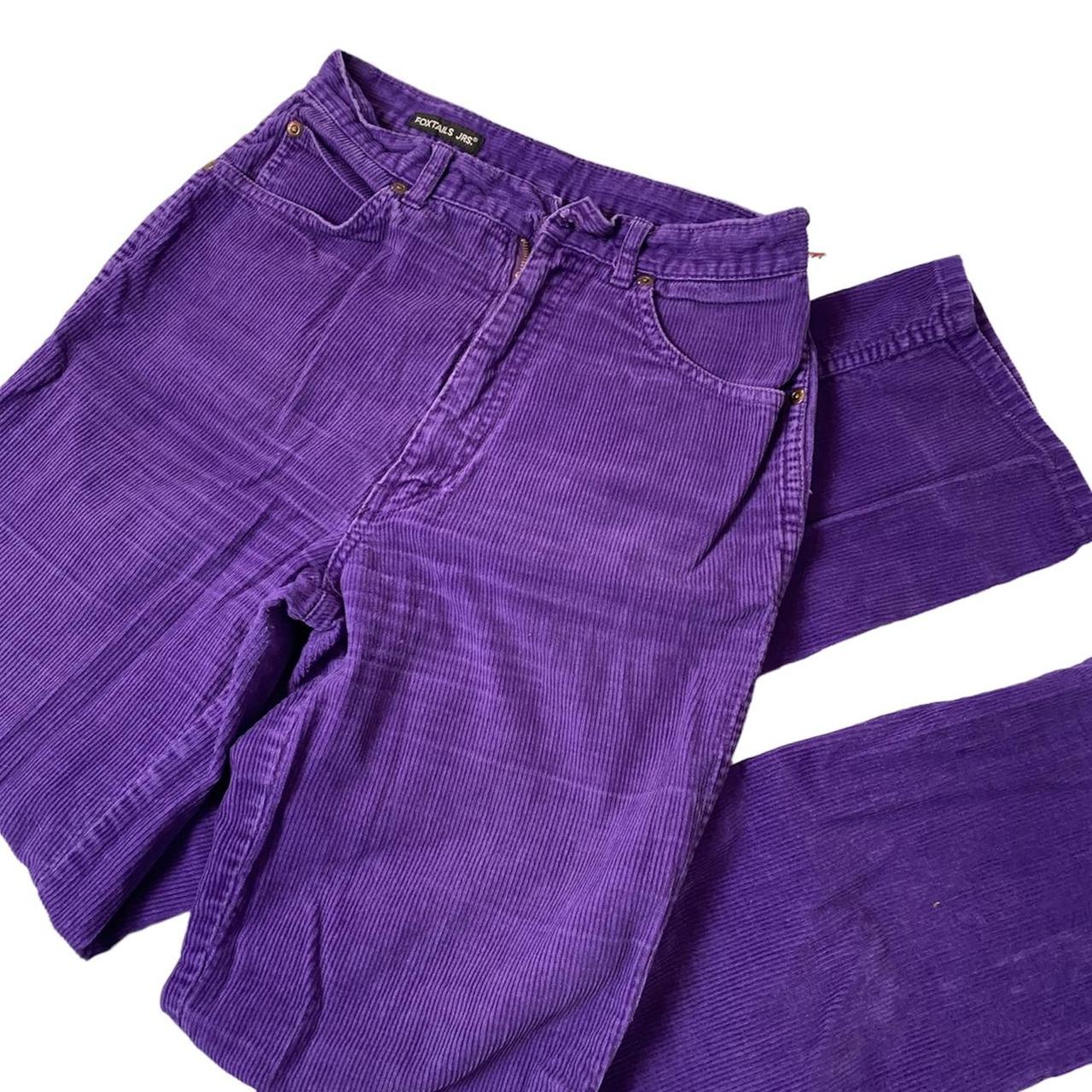 foxtails jrs purple corduroy pants 100% cotton made... - Depop