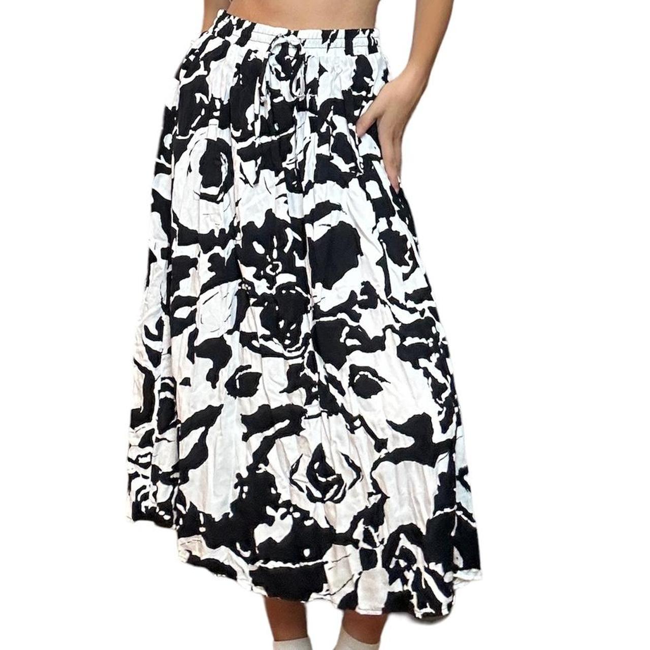 michael star black and white long skirt. skirt... Depop