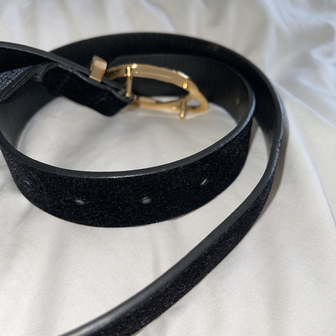 Zara Women's Black and Gold Belt Depop