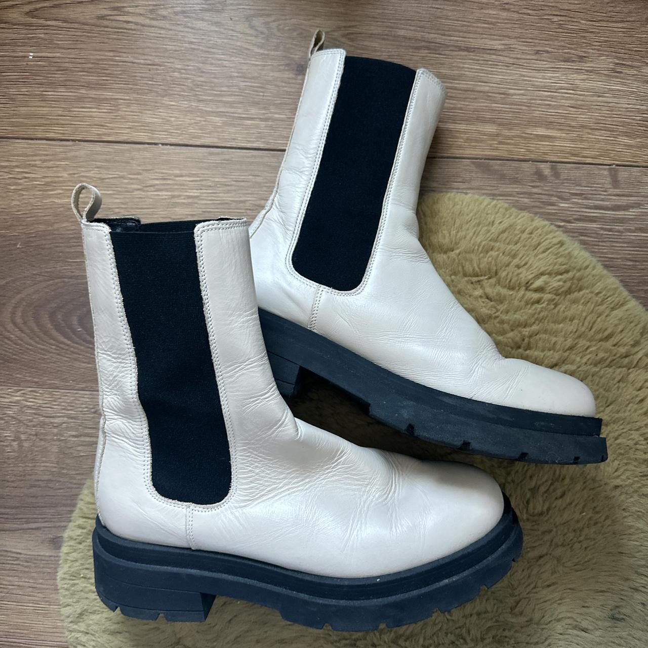 Dune white boots best sale