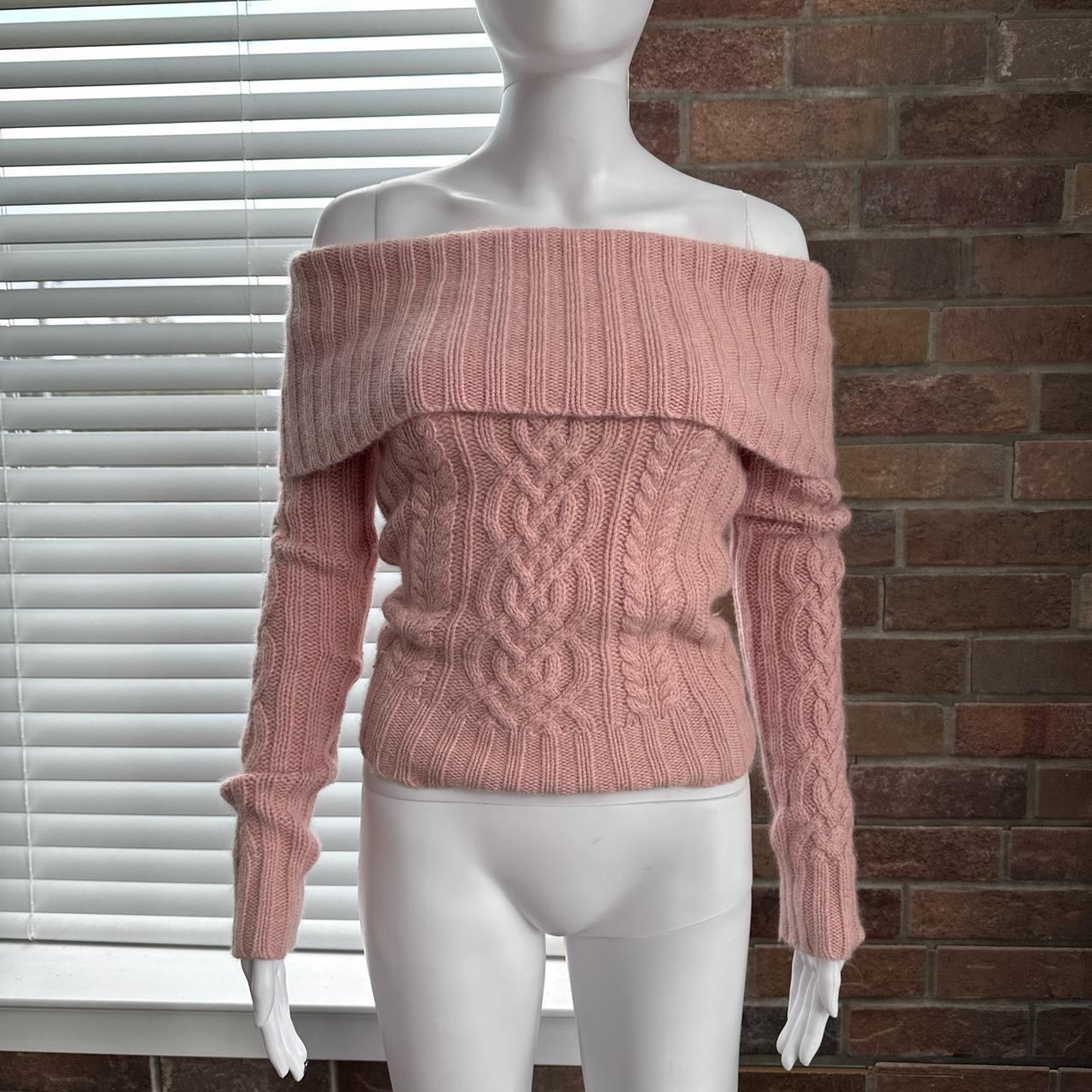 Abercrombie newest & Fitch Wool/Cashmere/Angora Cable-Knit Off-the-Shoulder Sweater Top